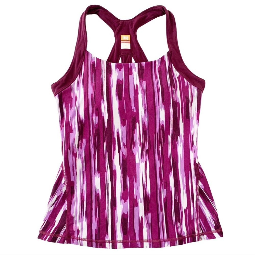 Lucy Power Cross Strap Sport Bra Tank Purple Print - Picture 14 of 16